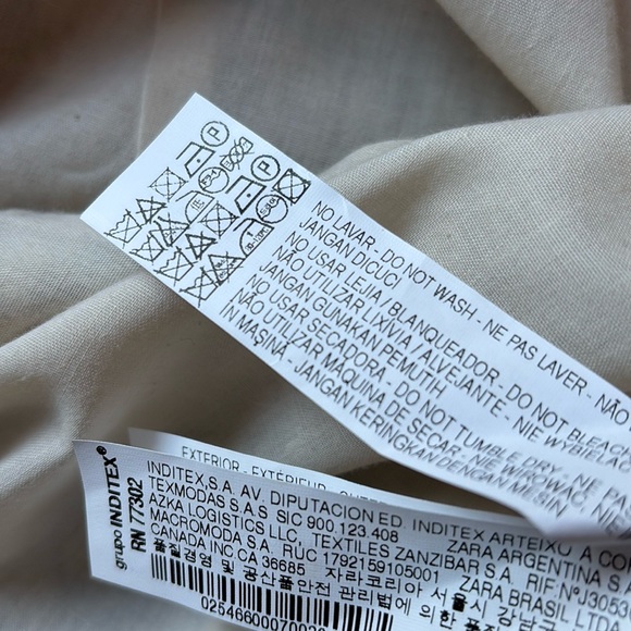 *Host Pick* Zara jacket cream with black stitched pattern size M - Picture 9 of 10